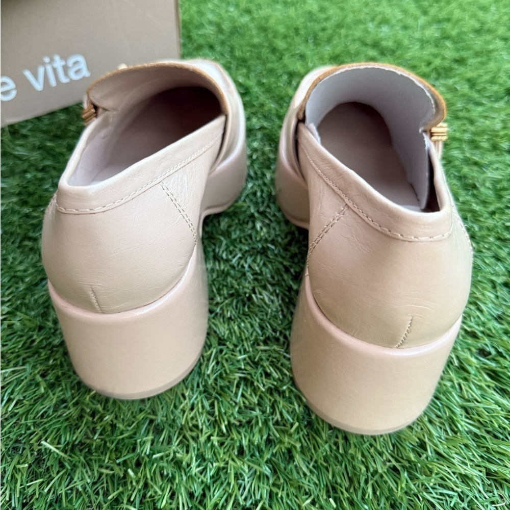 new Dolce Vita “Yonder” Platform Loafers in Sesame Crinkle Patent Size 8.5 - Picture 7 of 9